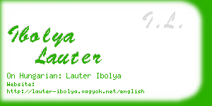 ibolya lauter business card